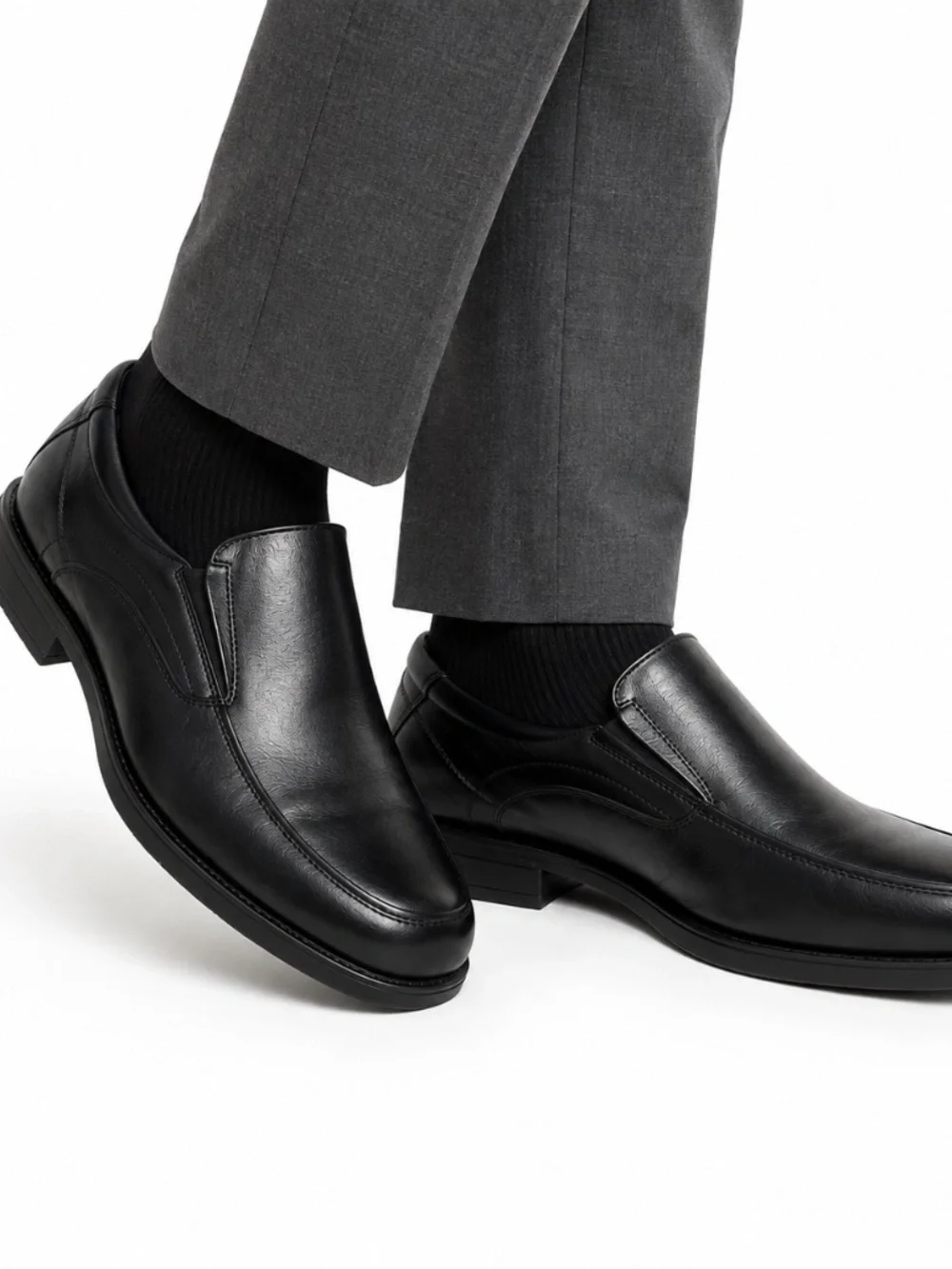 Florsheim Men's Black Leather Slip-On Dress Loafers Comfort Shoes Size 12D